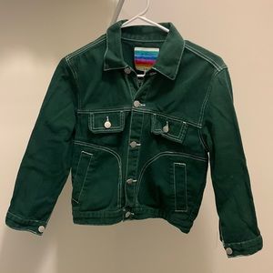 Dark green crop jacket